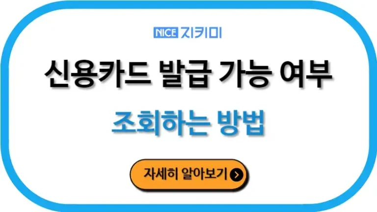 신용카드 발급 가능 여부 조회