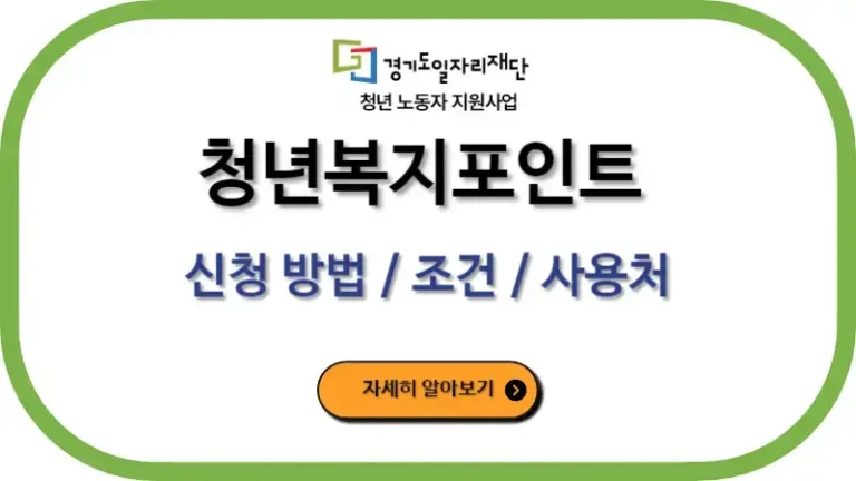 경기도 청년복지포인트